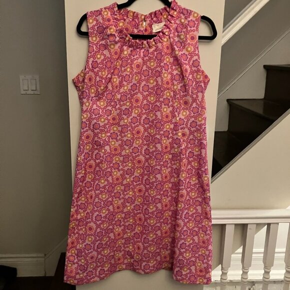 Vintage MOD Pink Floral Dress - Picture 2 of 11